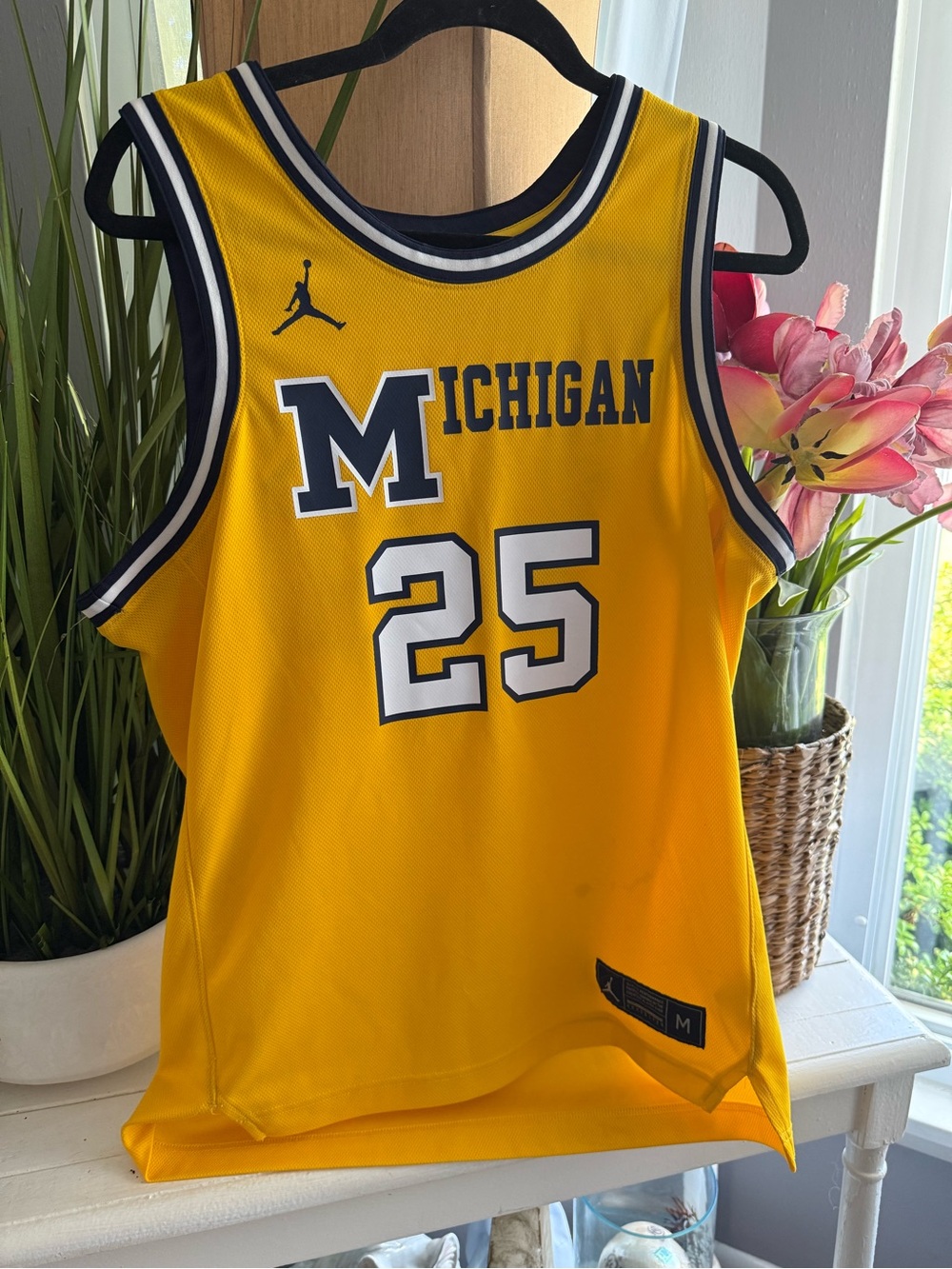Nike Jordan Dri-Fit Michigan Wolverines #25 Basketball Jersey Size M